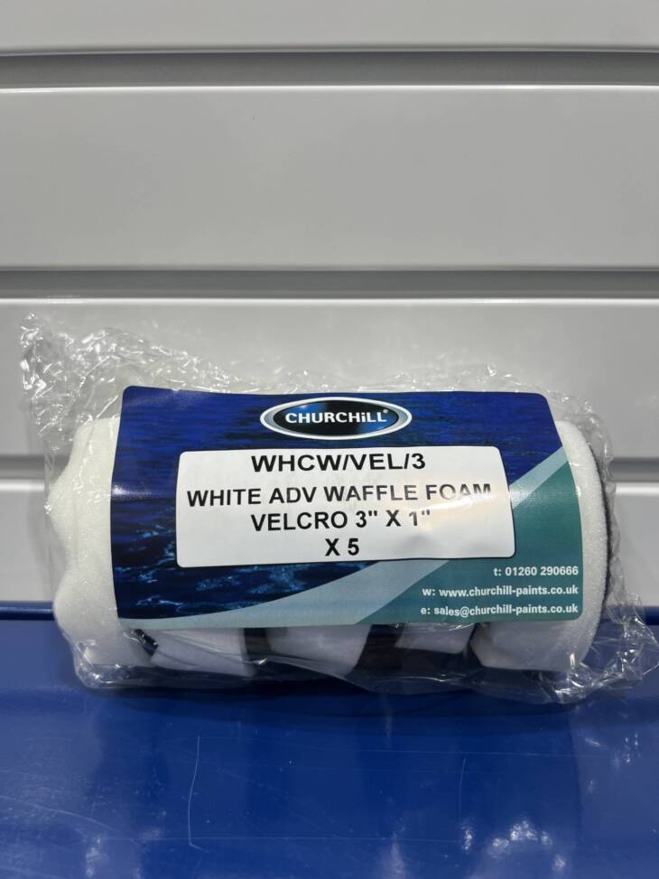 Churchill 3” White Waffle Compound Heads Foam Backed x5