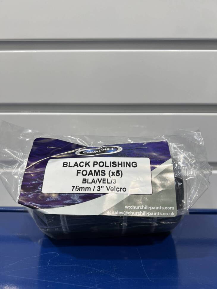 Churchill 3” Black Polishing Foams x5